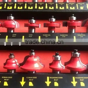 TC-035B 12mm Shank 35PCS Red Colour TCT Router Bit Set In Aluminum Carrying Case Quality Choice thumbnail-4