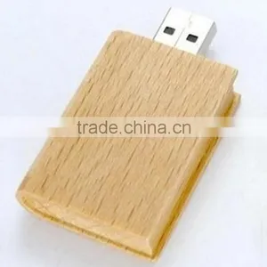 Factory Sale Wooden Bible Book Shaped Usb Flash Drive 1GB,2GB,4,GB,8,GB,16GB,32GB,64GB thumbnail-1