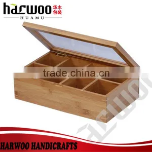 Harney & Sons New Design Custom Wooden Tea Box With Compartments,with Acylic Window thumbnail-4