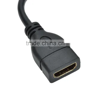 CHEERLINK 16.7cm HD HDMI 1.4 Female to Micro HDMI Male Cable - Black thumbnail-2