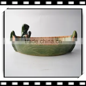 Personalized Ceramic Frog With Boat Shape thumbnail-1