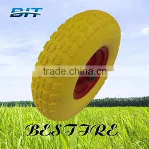 Color PU Form Wheel/wheelbarrow Tyre/ Wheel Barrow Tyre Tube/ Cart Tyre thumbnail-5