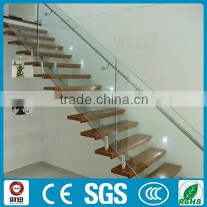 Modular Mono Stringer Indoor Modern Metal Wood Stairs Design thumbnail-6