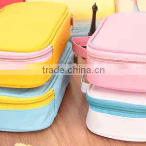 Korea Style Candy Colors Large Volume Pencil Case With Handle thumbnail-5