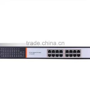 Hot Selling 16 Port 1000M Gigabit PoE Fiber Switch With 2 SFP Port 250W Internal Power thumbnail-5