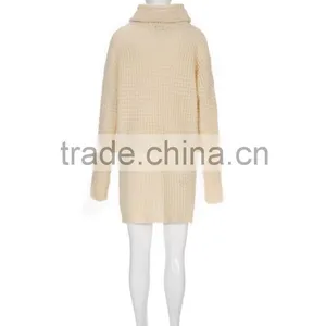 Fashion High Collar Pull Over Tops Sweater thumbnail-2