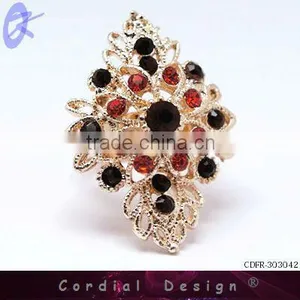 Hot Sale Wholesale Fashion Colour Rhinestone Diamond Ring thumbnail-1
