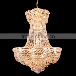 High Ceiling Chandelier Crystal Banquet Hall Lighting for Wedding Decoration thumbnail-1