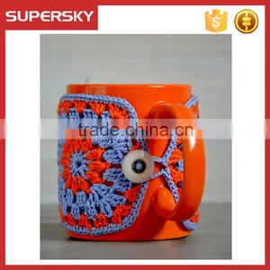 V-74 Colorful Knitted Mug Sleeve Warmmer Sweater Mug in Muti-color thumbnail-2