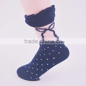 Lady 200N See Through Fashion Socks Ruffle Welt With See Through Material on a Part of Leg Nylon Socks thumbnail-2