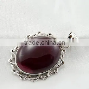 Sterling Silver Semiprecious Pendant thumbnail-1