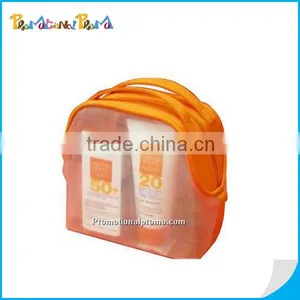 Transparent Clear Pvc Cosmetic Bag With Handle and Zipper Closure thumbnail-1