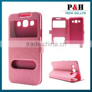Flip Leather Cover Case For Samsung Galaxy E7 With Caller Id Display Window thumbnail-5