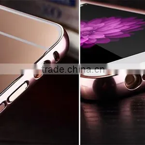 Gold Luxury for Iphone 6/5/5s/5cAluminum Metal Case Acrylic Back Aluminum Bumper thumbnail-3