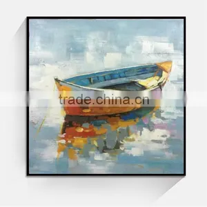 Abstract Sailing Boat Canvas Oil Painting for Bedroom thumbnail-1