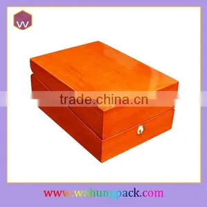 MDF Orange Lacquer Wooden Perfume Storage Gift Boxes thumbnail-3