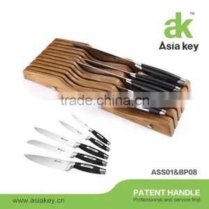 3Cr14 Stainless Steel Kitchen Knife Set With Plastic Holder thumbnail-1