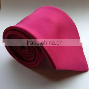 Wholesale Men's Ties Neckties Satin Wedding Ties Necktie Fuchsia thumbnail-1