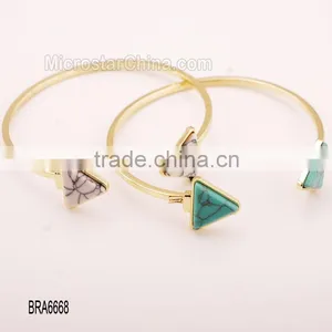 New Fashion Geometry Triangle Turquoise Bangles thumbnail-1