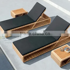 Evergreen Wicker Furniture - New Design 2016 Outdoor Sunbed With Cushion thumbnail-1