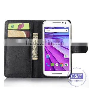 C&T Hot New Products Book Style Leather Flip Case for Moto Droid Turbo 2 thumbnail-5