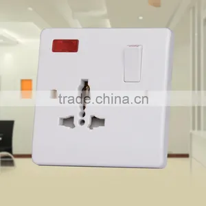 White 250V 10amp 3 Pin Multi Universal Socket Outlet thumbnail-1