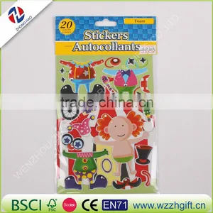 Bubble Stickers Foam Digital Sticker Kids Puffy Stickers Children DIY Toys Pegatinas Birthday Gift thumbnail-1