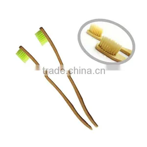 2016 Eco-friendly Biodegradable Wave Bamboo Wood Toothbrush thumbnail-3