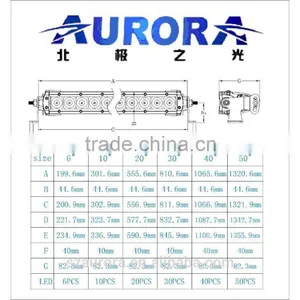 Aurora 4" Slim Led Scene Light 4x4 Atv Led Light Bar thumbnail-2