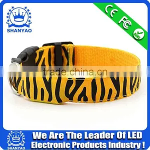 Wholesale LED Yellow Braided Nylon Choke Collar For Dog thumbnail-4