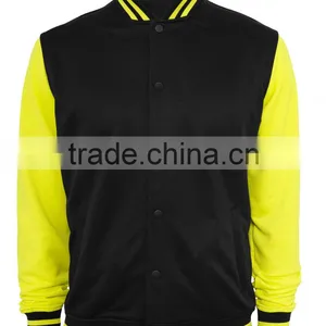Hooded Varsity Jacket / Hooded Letterman Jacket / Hooded Baseball Jacket Yellow thumbnail-1