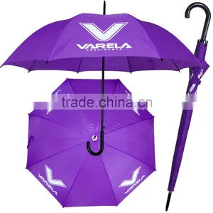 27" Cheap Promotional Auto Open Straight Golf Umbrella thumbnail-1