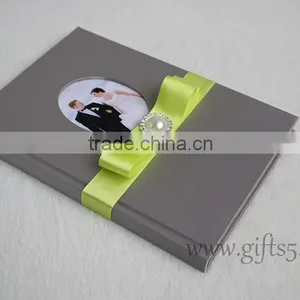 Best Quality Grey Silk Cover Wedding Sign in Book thumbnail-3