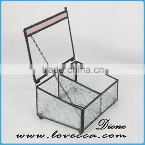Stained Brass Mirrored Lead Free Glass Container thumbnail-1
