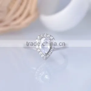 Fashion 925 Sterling Silver Ring Heart Shaped AAA Zircon Pave Setting Ring thumbnail-4