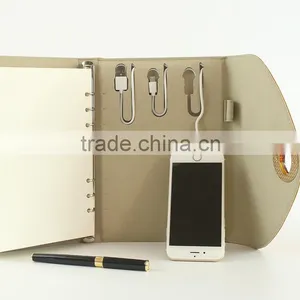 Handbag Style Lock Custom Notebook With Power Bank thumbnail-1