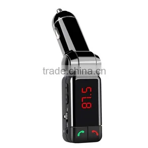 Factory Supply, Portable Dual 2 USB Charger LCD Bluetooth Car Kit MP3 AUX FM Transmitter Adjust thumbnail-1