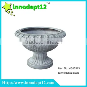 Cement Garden Flower Pot, Large Concrete Garden Decoration Pot thumbnail-1