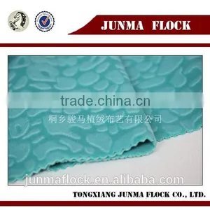 Blue Spots Pattern Manufacturer China Supplier Flocking Textile Printing Fabric for Sofa Cushion thumbnail-1