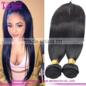 Raw Unprocessed Straight Virgin Peruvian Hair 100% Remy Hair Bundles 7A Peruvian Virgin Straight Hair thumbnail-1