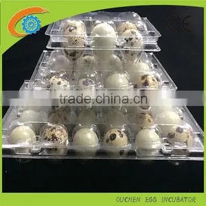 OUCHEN Wholesale PVC Clear Plastic Deviled Egg Carrier Quail Egg Cartons 12 18 20 24 30 Holes for Sale thumbnail-5