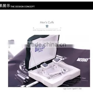 2015 Custom Logo Printed Cufflink and Tie Clip Box thumbnail-1