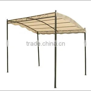 Portable Wrought Iron Gazebo With Sloped Cover thumbnail-1