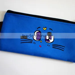 Wholesale Customized Cheaper Simple School Teenager Custom Canvas Pencil Case thumbnail-5