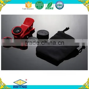 Factory Direct Sale 3 IN 1 Univeral Mobile Phone Clip Lens Fish Eye+wide Angle+ Macro Lensescell Phone Camera thumbnail-4