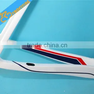 2015 Chinese Popular Style Carbon Road Bike Frame for Sale Including Frmae Fork Seatpost Headsets Clamp Color White thumbnail-2