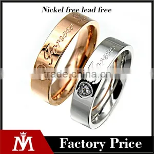 Simple Couple Rings High Quality Real Love Brand Rings Stainless Steel Rings thumbnail-1