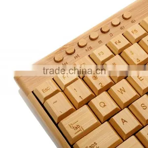 2016 New Bluetooth Wireless Bamboo Keyboard and Mouse / Smart tv With Wireless Mouse and Keyboard/ Wireless thumbnail-4