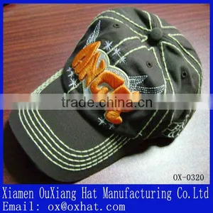 China 3D Embroidery 100% Cotton Washed One Size Fits All Hats thumbnail-1