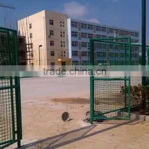 Wire Mesh Perimeter Security Panel Gate System/ Construction Welded Nylofor 3D Wire Panel Fence Gate thumbnail-2